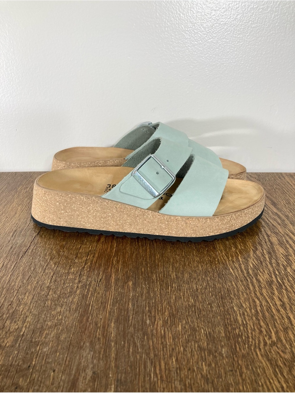 New Birkenstock Papillio Almina Platform Sandal Women’s Size 7 Pure Sage